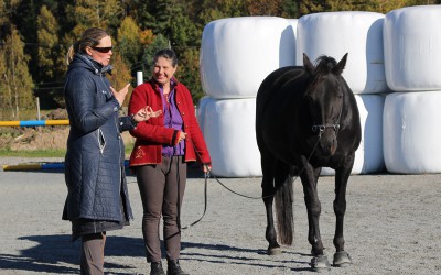 Ar-kurs 11 okt 2015. Camilla undervisar Kikki och Flisan.
